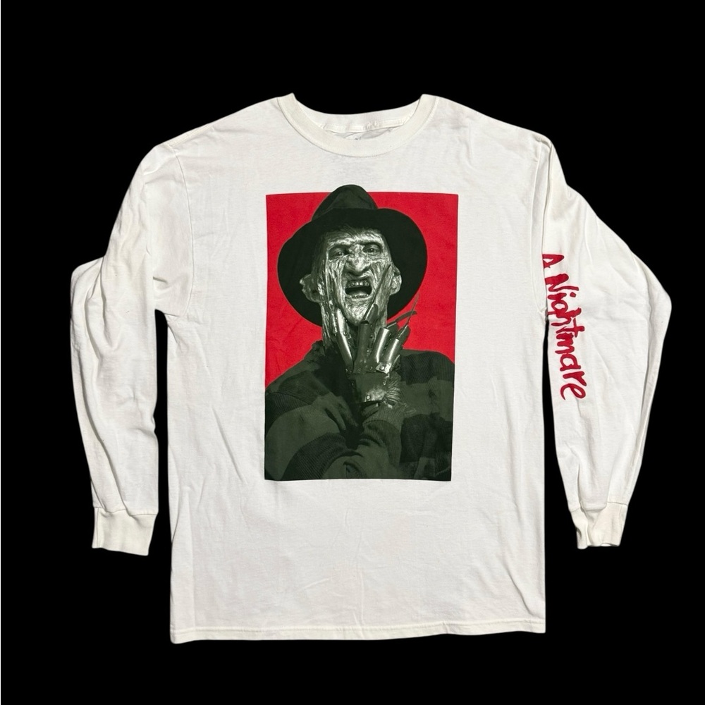 A Nightmare on Elm Street Long Sleeve White Freddy Shirt Large Ripple Junction